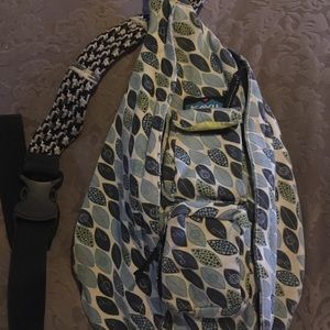 Kavu Rope Sling Blue Leaves Backsack